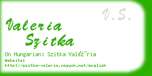 valeria szitka business card